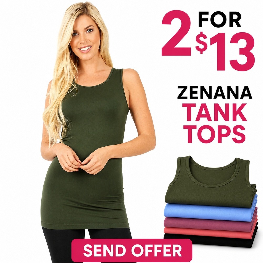 Zenana's Women's Seamless Tank Top in Army Green | Size L/XL